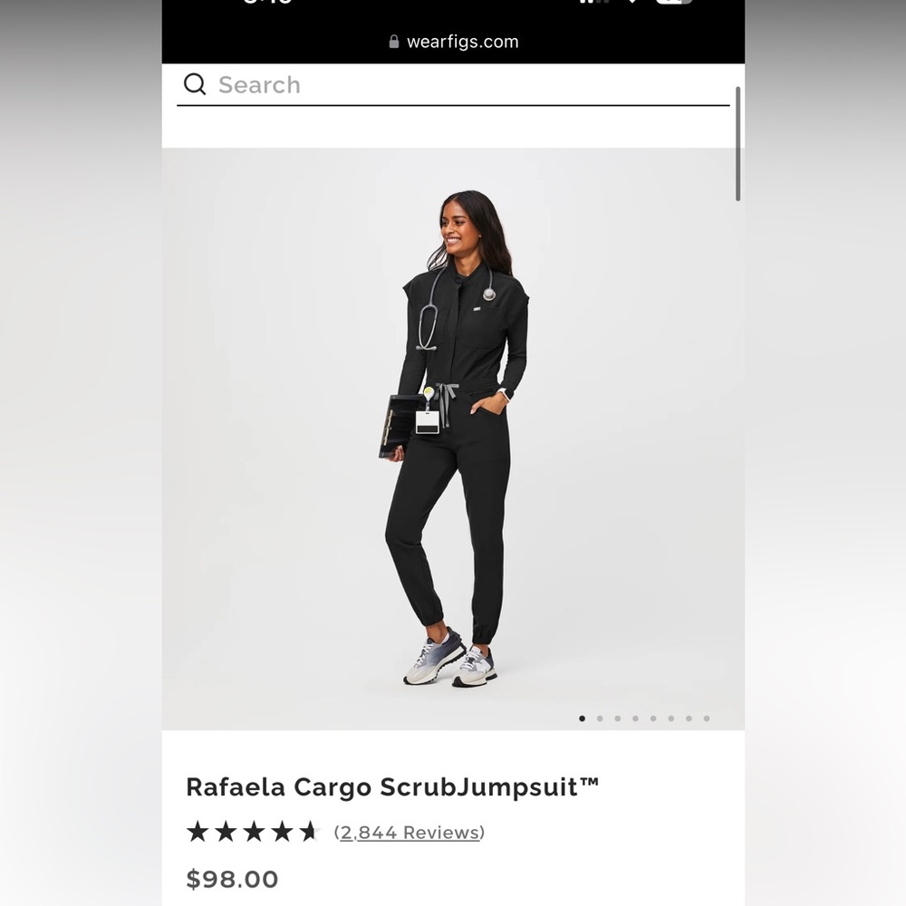 Figs Rafaela cargo scrub jumpsuit